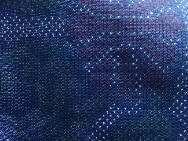 JAPANESE KIMONO / ANTIQUE KIMONO / SILK / DORO OSHIMA TSUMUGI / WOVEN FLORAL ARABESQUE